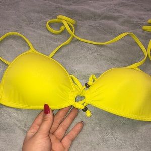 Lime green bikini top